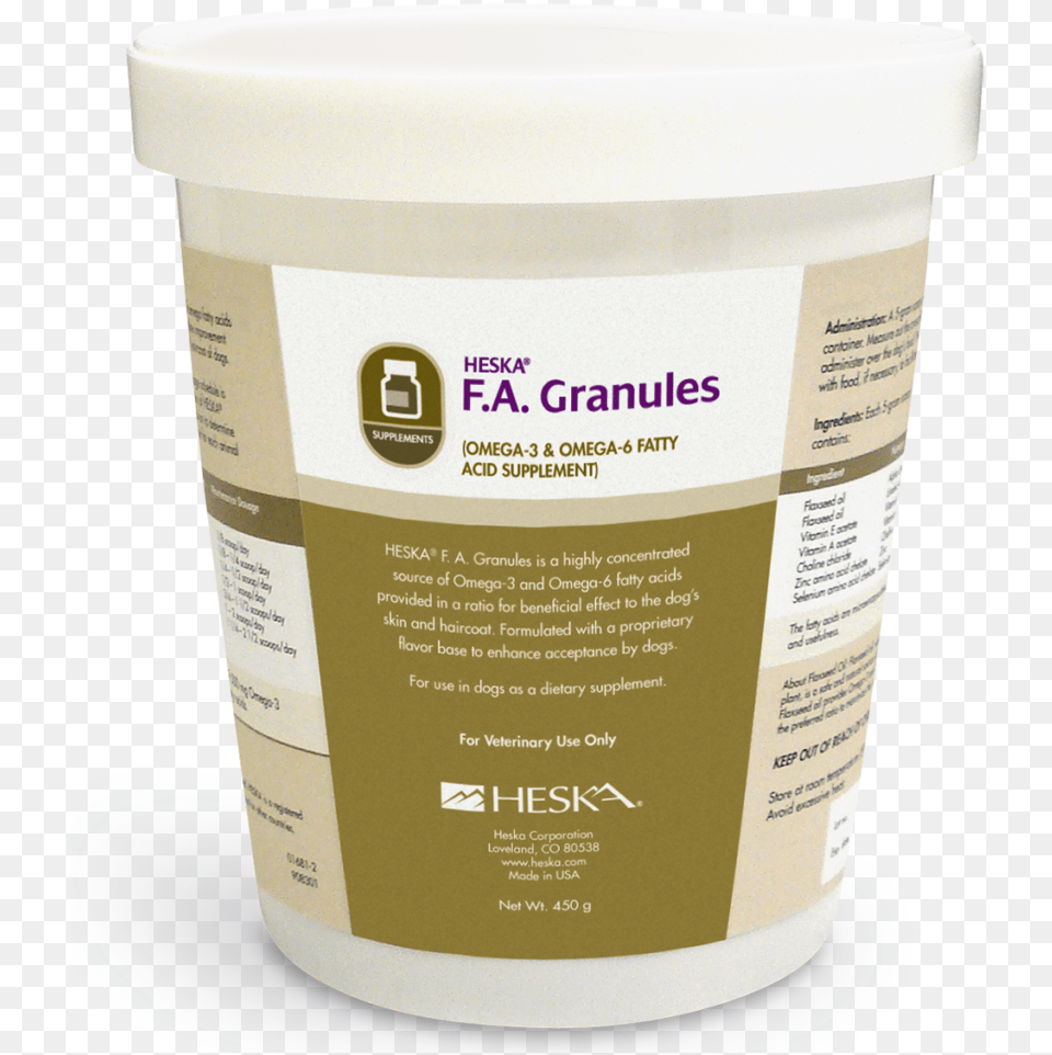 Granules Omega 3 And 6 Fatty Acid Supplement Plastic, Cup, Dessert, Food, Yogurt Free Png Download