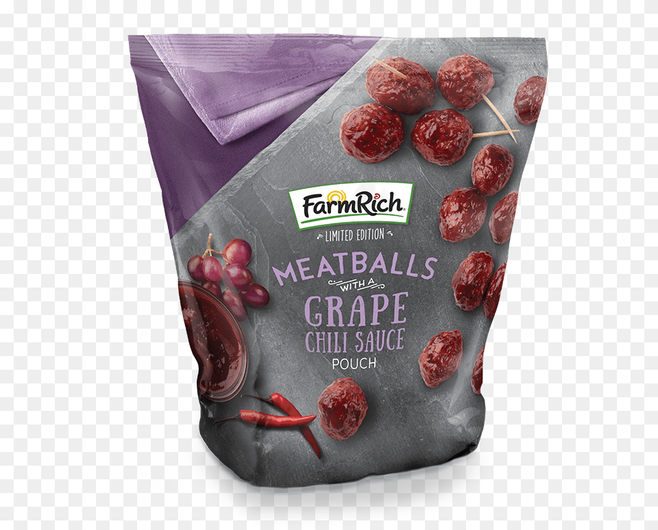 Grape Amp Chili Sauced Meatballs Farm Rich Grape Chili Meatballs, Food, Fruit, Plant, Produce Png