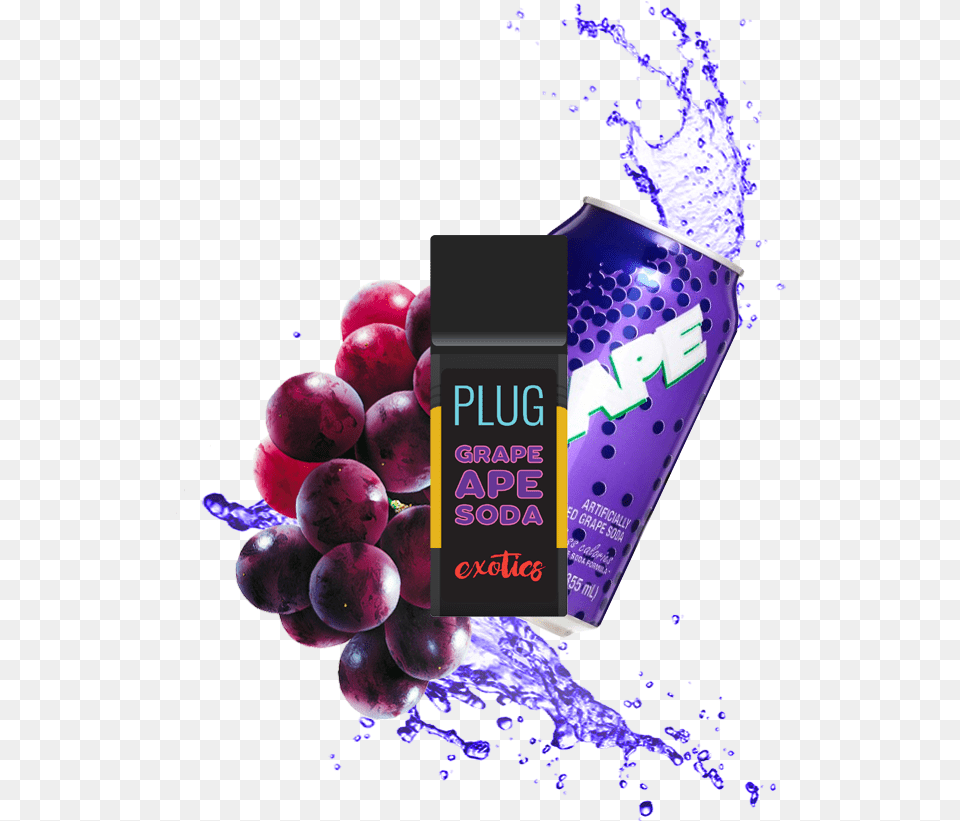 Grape Ape Soda Vertical Picture Of Water, Purple, Food, Fruit, Plant Free Png Download