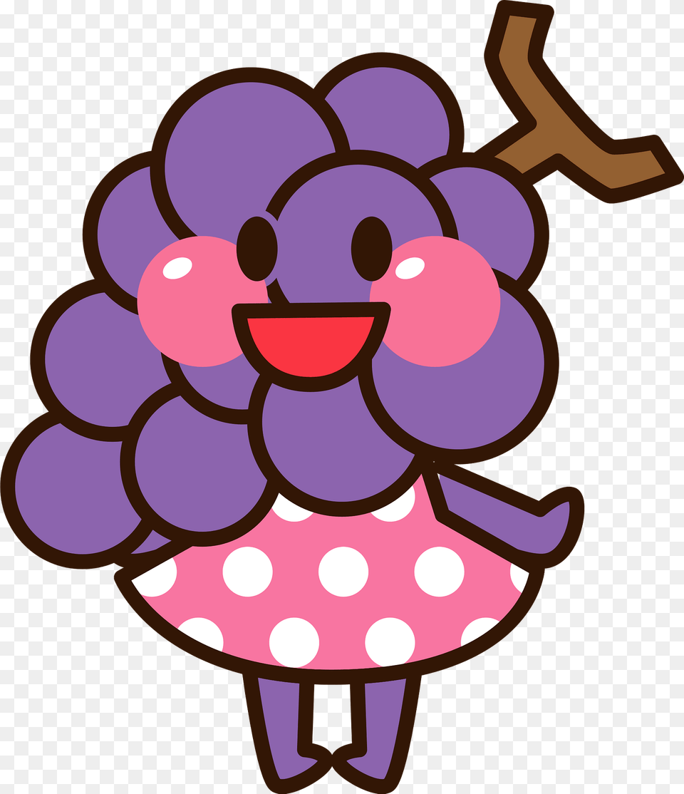 Grape Character Clipart, Food, Fruit, Grapes, Plant Free Png Download