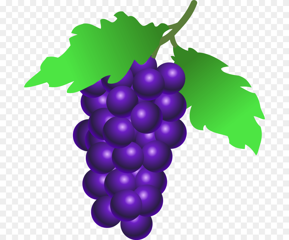 Grape Clipart Two, Food, Fruit, Grapes, Plant Free Png