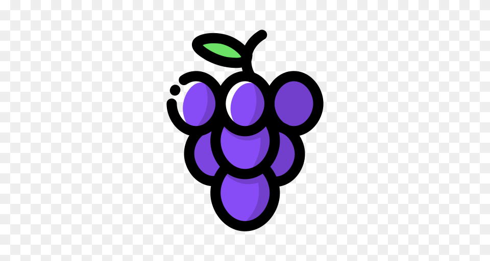 Grape Grapes Grapevine Icon With And Vector Format For, Purple, Food, Fruit, Plant Free Png