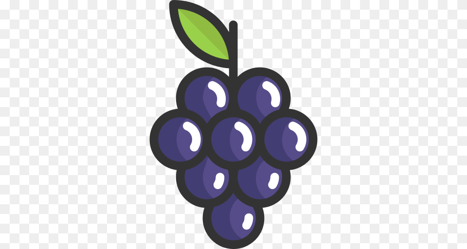 Grape Icon, Grapes, Food, Fruit, Produce Png