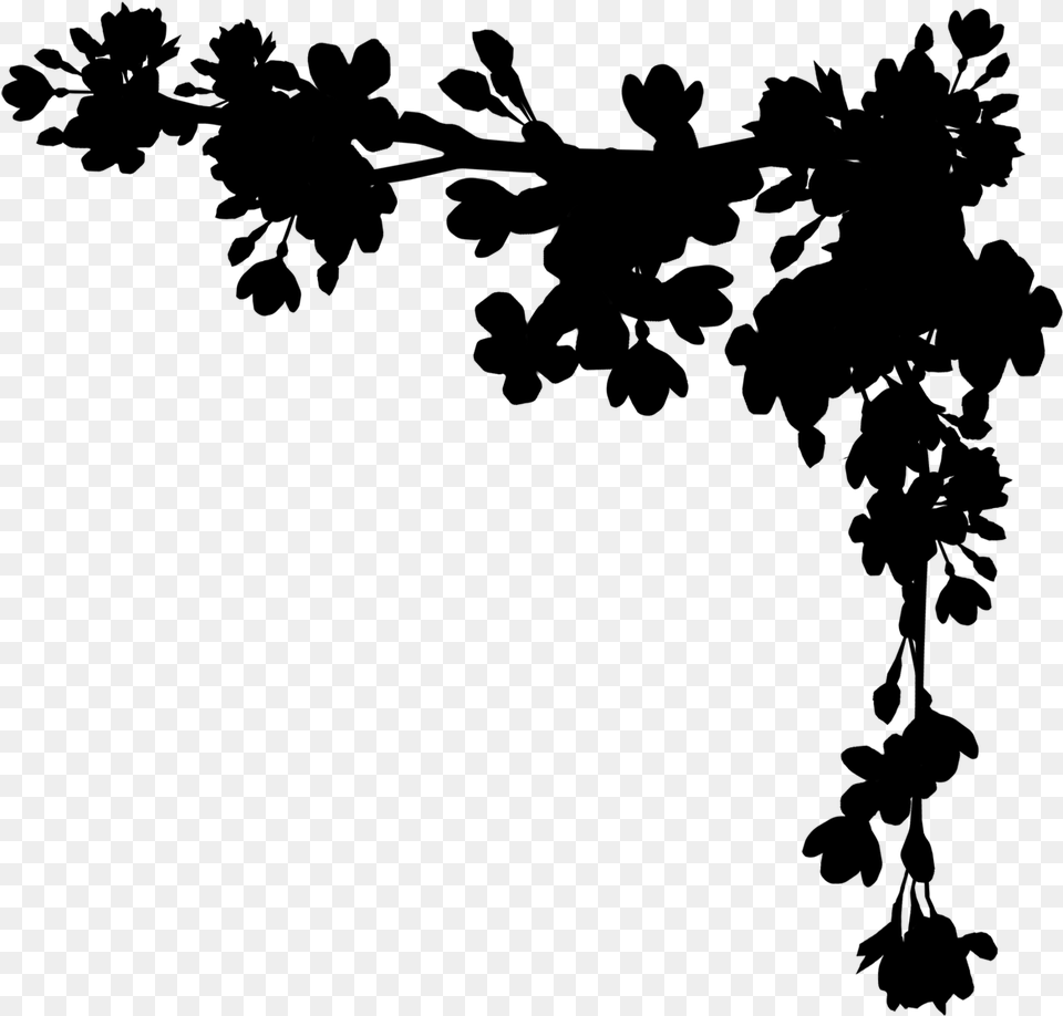 Grape Pattern Font Silhouette Line Silhouette, Gray Free Transparent Png