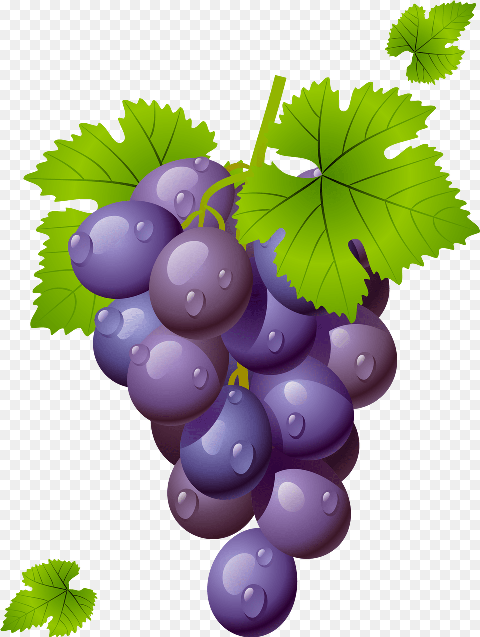 Grape With Leaves Clipart Picture Grapes Clipart, Food, Fruit, Plant, Produce Png Image