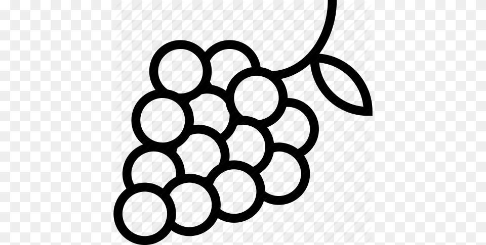 Grapes Black And White Clipart Interesting Inspiration, Food, Fruit, Plant, Produce Png Image
