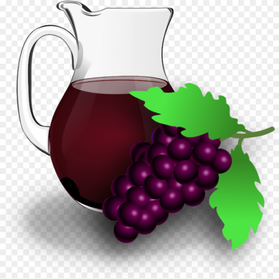 Grapes Clip Art, Food, Fruit, Jug, Plant Png Image
