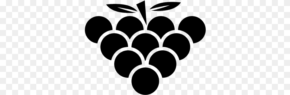 Grapes Cluster Vector Grappe De Raisin Symbole, Gray Free Png
