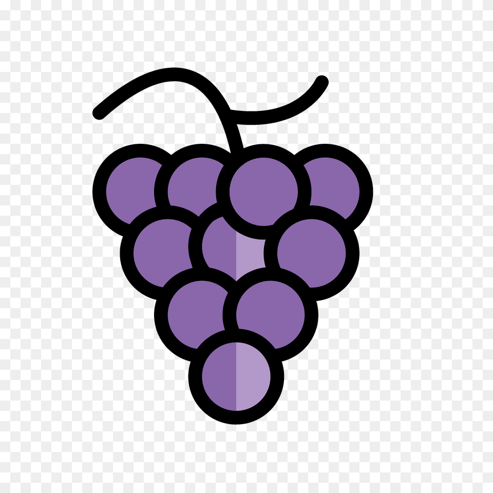 Grapes Emoji Clipart, Food, Fruit, Plant, Produce Free Png