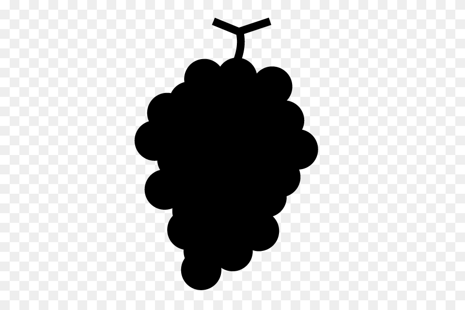 Grapes Fruits Free Icon Clip Art Material, Gray Png Image