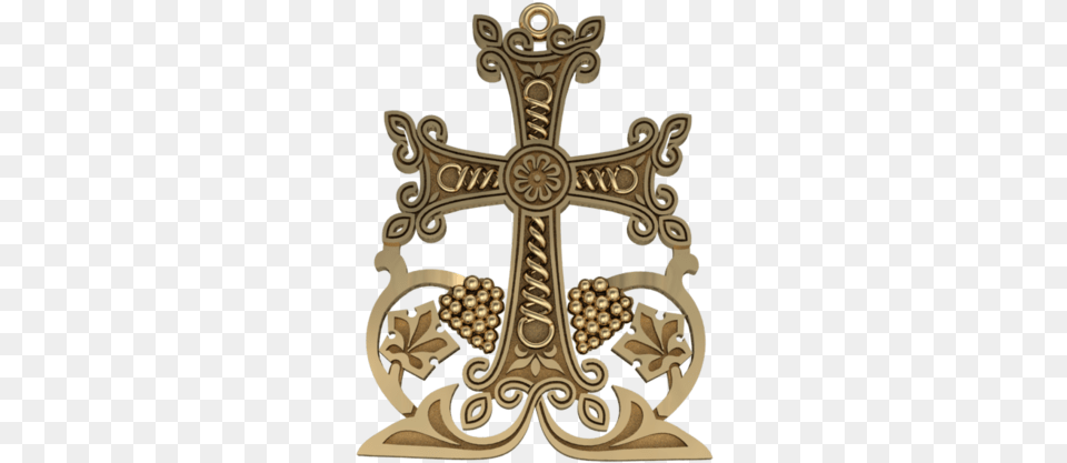 Grapes My Armenian Name Cross, Symbol, Electronics, Hardware, Bronze Png Image