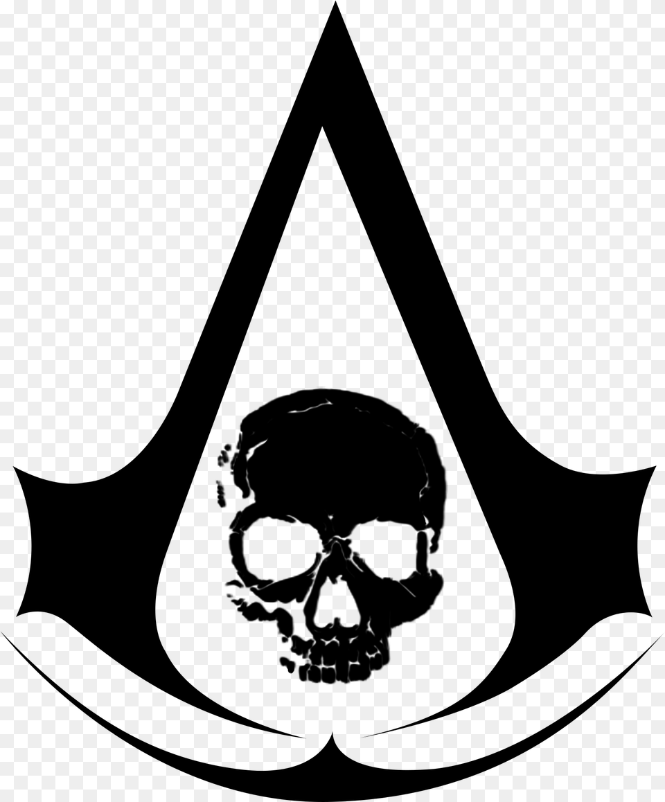 Graphic Assassin S Iv Black Flag Symbol Assassins Assassin39s Creed 4 Black Flag Logo, Gray Free Png Download