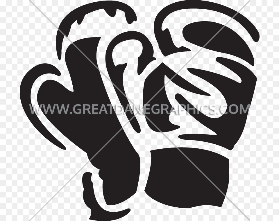 Graphic Black And White Download Boxing Gloves Clipart Illustration, Clothing, Glove, Bow, Weapon Png