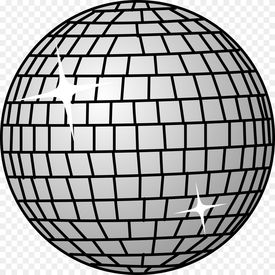 Graphic Black And White Clipart Disco Ball, Sphere, Astronomy, Moon, Nature Free Png Download