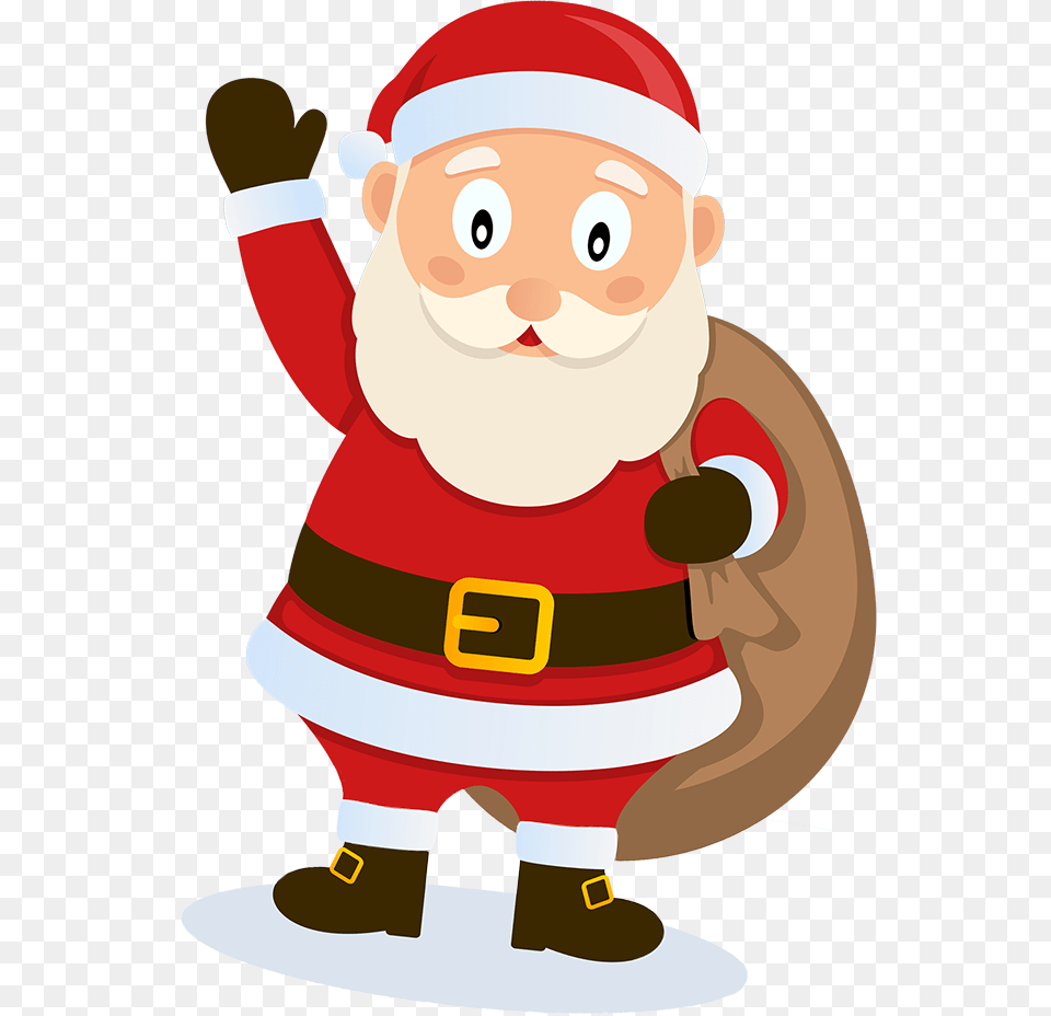 Graphic Black And White Customisable Santa Father Christmas Transparent Clipart, Elf, Face, Head, Person Free Png Download