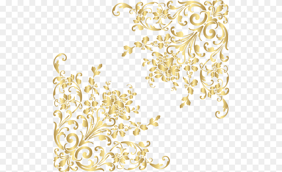 Graphic Black And White Gold Corners Clip Transparent Gold Corner, Art, Floral Design, Graphics, Pattern Free Png Download