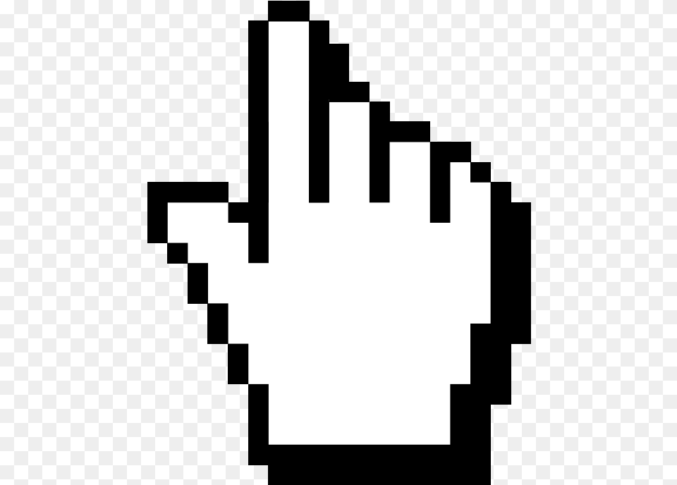 Graphic Black And White Finger Transparent Middle Finger Cursor, Clothing, Glove, Cutlery Png Image