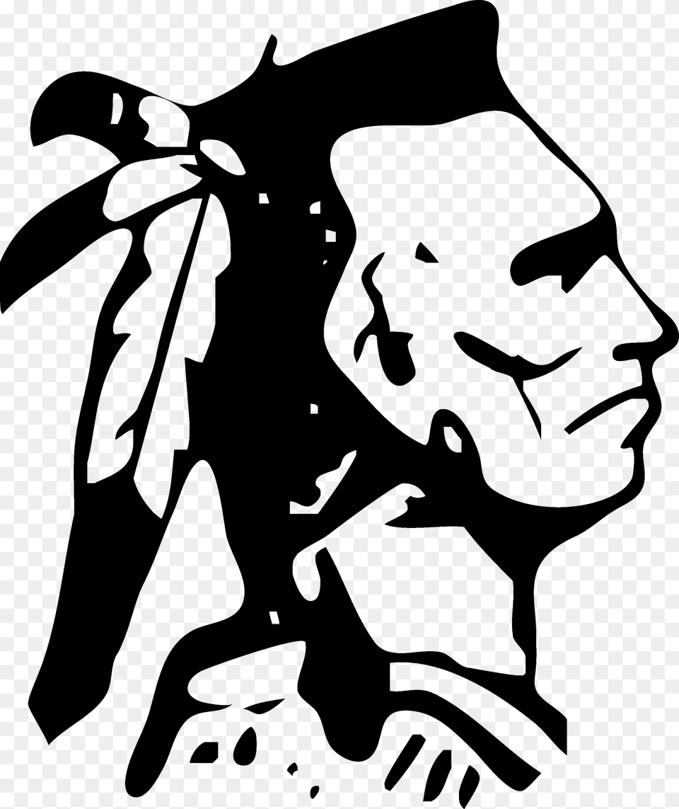 Graphic Black And White Indians Clipart Indigenous Armuchee High School Mascot Png