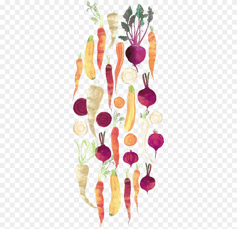 Graphic Black And White Library Carrot Clipart Watercolor Food For You Hardcover, Produce, Plant, Turnip, Vegetable Free Png Download