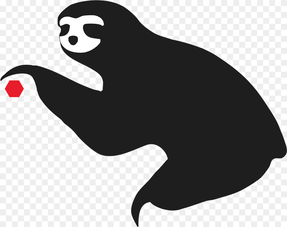 Graphic Black And White Stock Silhouette Anteater Clip Cartoon Sloth Black And White, Animal, Mammal, Monkey, Wildlife Free Png