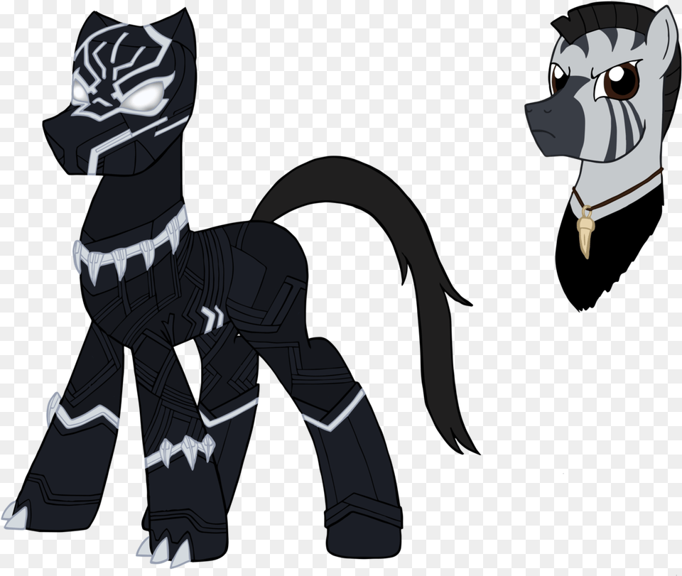 Graphic Black Ponified Zebra By Edcom Mlp Black Panther, Adult, Female, Person, Woman Free Png Download