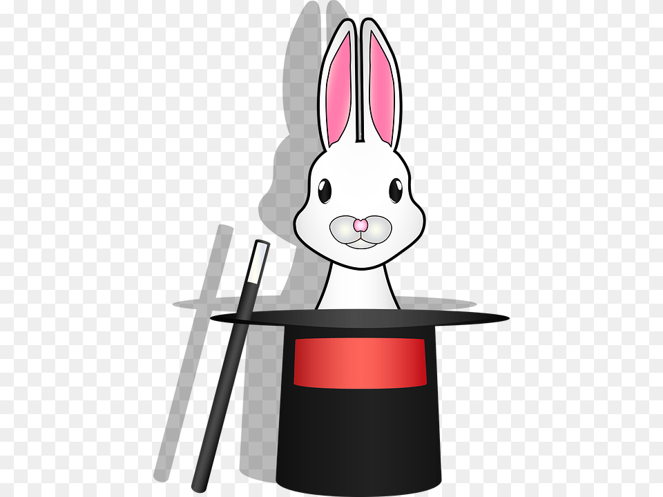 Graphic Bunny In Hat Magic Hat Bunny Magic Top Clip Art Magic Top Hat, Magician, Performer, Person Free Png Download