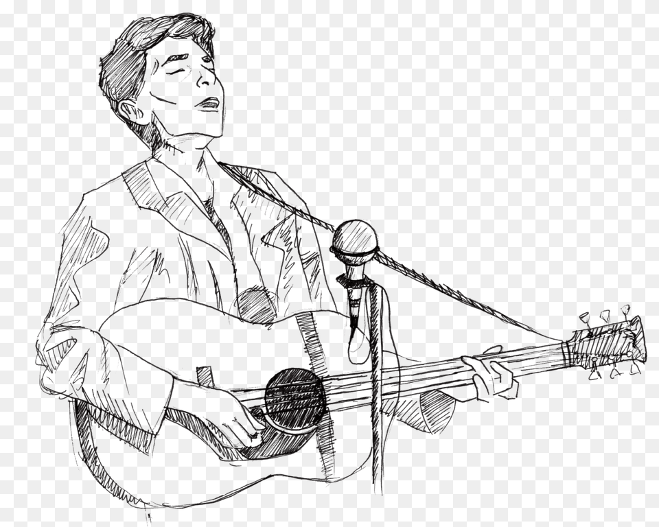 Graphic By Coloring Pages Bob Dylan, Adult, Musical Instrument, Man, Male Png Image