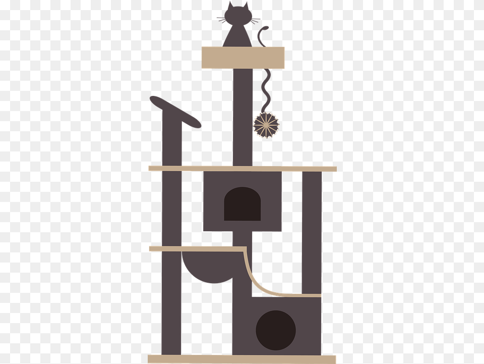 Graphic Cat Tree Vector Graphic On Pixabay Cat Tree Clipart, Cross, Symbol Free Png Download