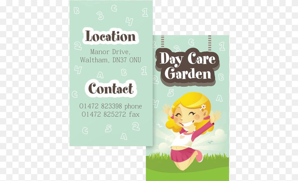 Graphic Daycare Business Card Template, Advertisement, Poster, Book, Publication Free Transparent Png