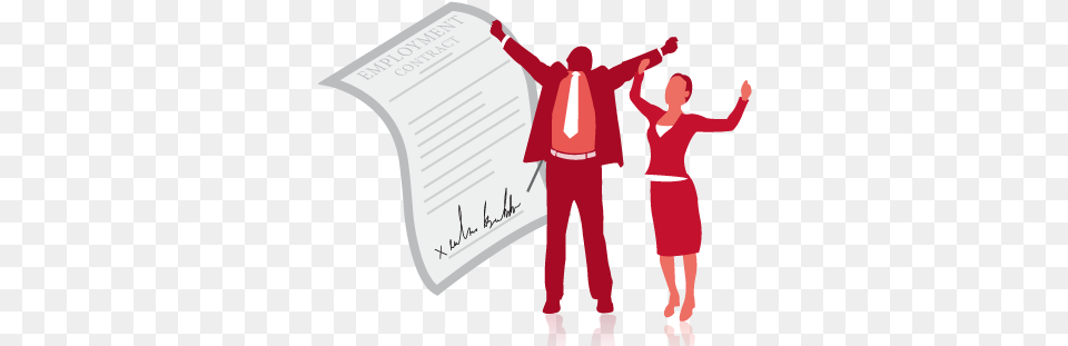 Graphic Depicts An Employment Contract With Two People Contract Signed, Adult, Person, Woman, Female Free Transparent Png