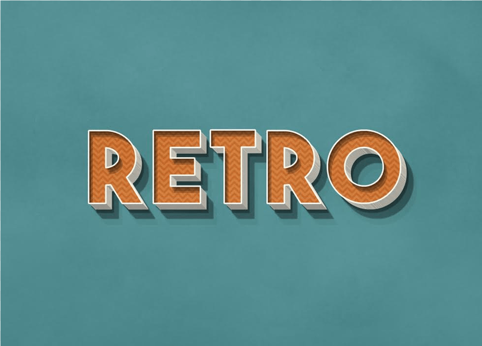 Graphic Design Create A D Retro Effect Retro 3d Text, Tape, Number, Symbol Free Png Download