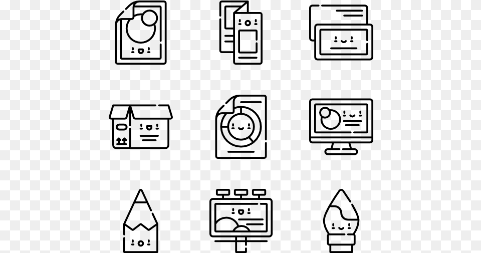 Graphic Design Online Vector Icon, Gray Free Png