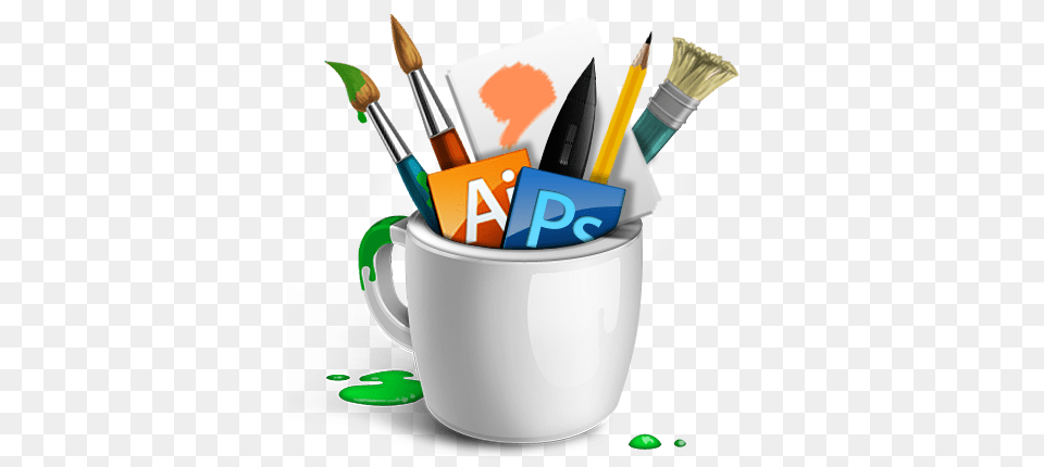 Graphic Design Quality Tape And Label, Brush, Device, Tool, Cup Png Image