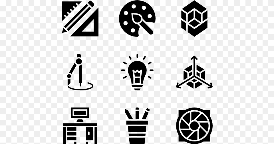 Graphic Designer Tools Icons, Gray Png Image