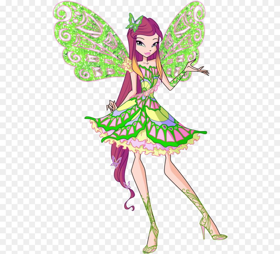 Graphic Download Roxy Butterflix Design By Winx Roxy Butterflix, Adult, Purple, Person, Woman Png
