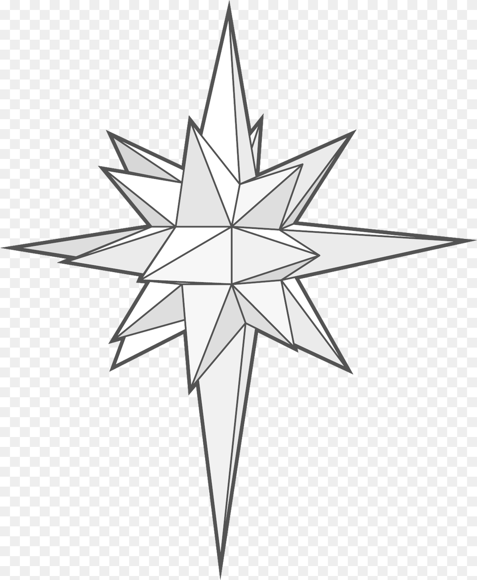Graphic Files Star Of Bethlehem Drawing, Star Symbol, Symbol, Cross Free Png Download