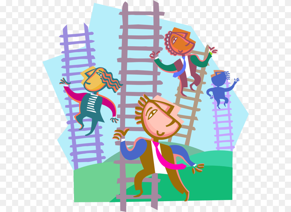 Graphic Adversary Rivals Climb Ladders Vector Welcome To The Corporate World, Art, Baby, Person, Face Free Png