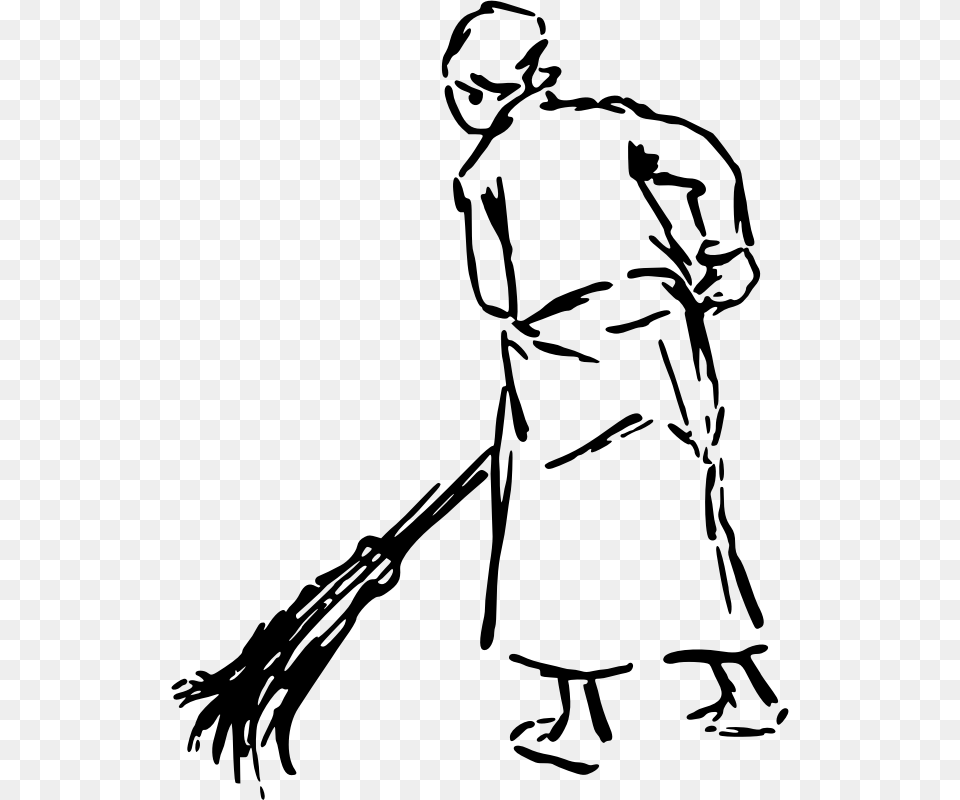 Graphic Free Library Drawing Clip Art Blizzards Drawing Of A Woman Sweeping, Gray Png Image