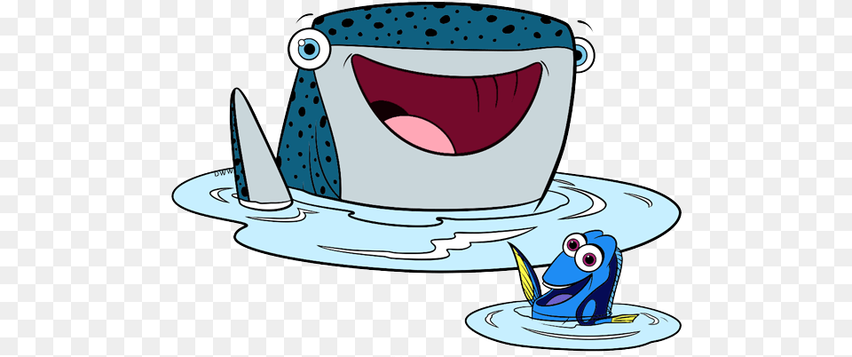 Graphic Stock Finding Clip Art Disney Galore Whale Dory And Destiny Clipart, Cup, Saucer, Animal, Bird Free Png
