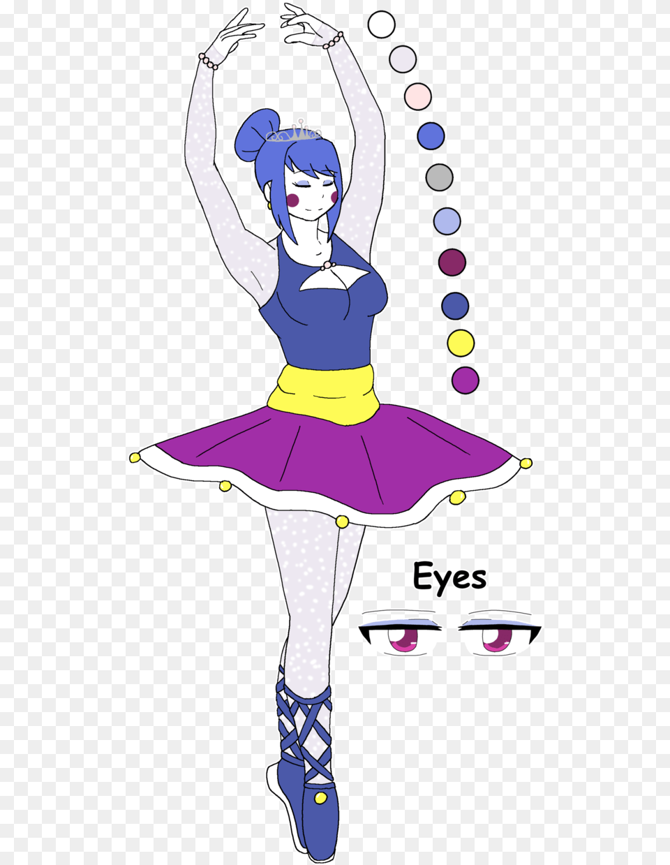 Graphic Freeuse Download Ballora Drawing Springtrap Drawings Of Eyes, Purple, Person, Leisure Activities, Dancing Free Transparent Png