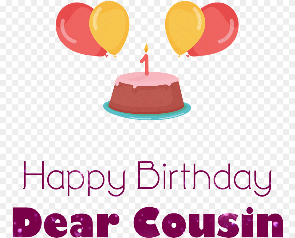 Graphic Freeuse Happy Birthday Cousin Clipart Birthday Party, Birthday Cake, Cake, Cream, Dessert Free Transparent Png