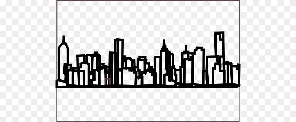 Graphic Freeuse Stock Melbourne Sketch Clip Art At Black And White Cityscape Line Drawing, Architecture, Building, Factory, City Png Image