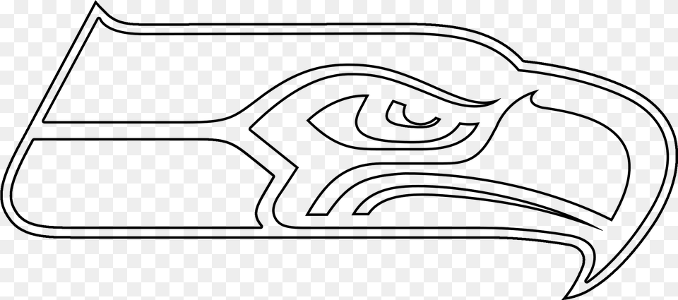 Graphic Freeuse Stock Seattle Nfl Line Art Jacksonville Seattle Seahawks Logo Drawing, Gray Free Png
