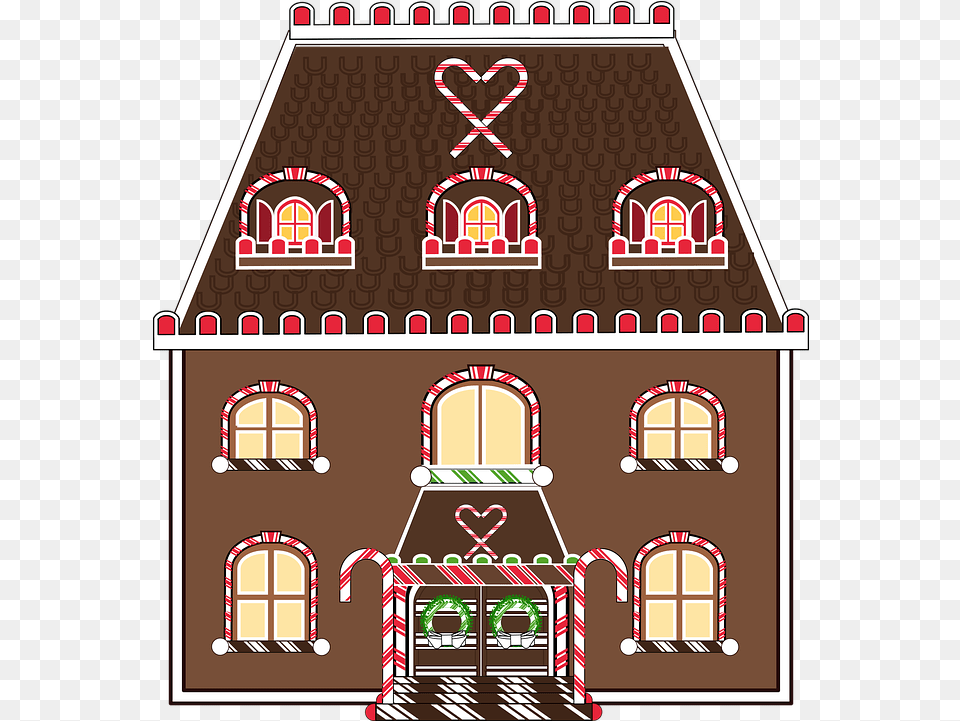 Graphic Gingerbread Christmas Gingerbread House, Cookie, Food, Sweets, Neighborhood Free Png