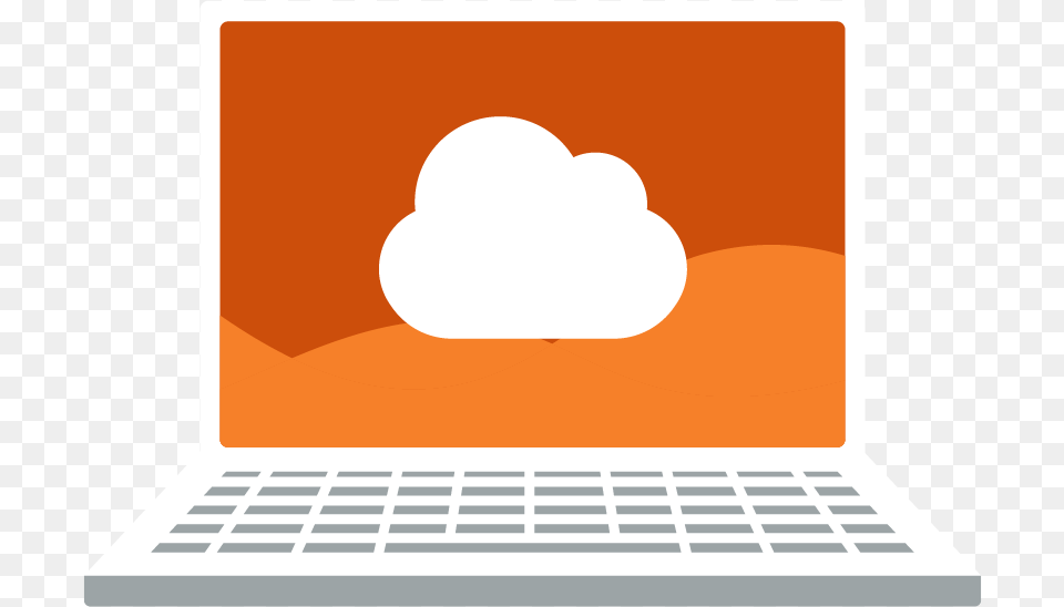 Graphic Icon Of A Laptop Computer With A Cloud On The Laptop, Computer Hardware, Computer Keyboard, Electronics, Hardware Png