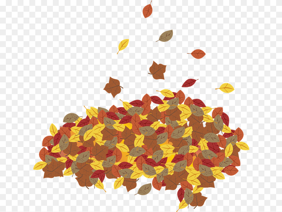 Graphic Leaf Leaves Vector Graphic On Pixabay Autumn Leaves Pile, Plant, Pattern, Art, Floral Design Free Png Download