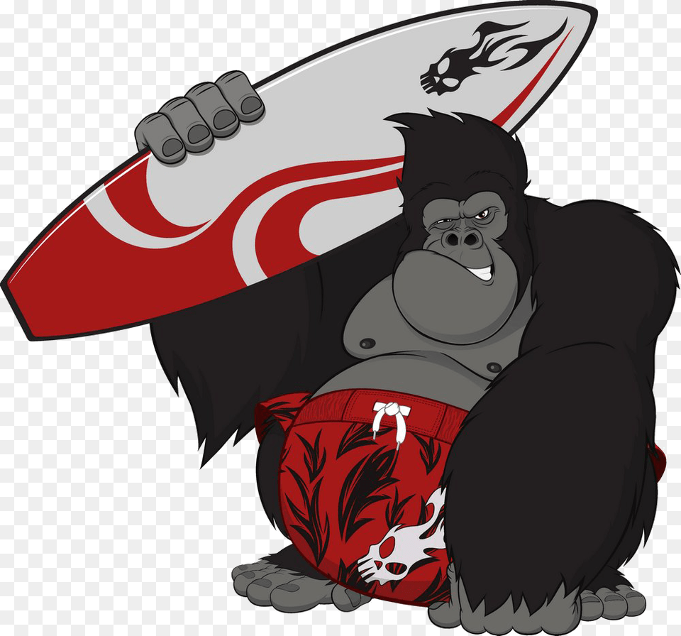Graphic Library Ape Clipart King Kong King Kong Gorilla Cartoon, Water, Sea Waves, Sea, Outdoors Png Image