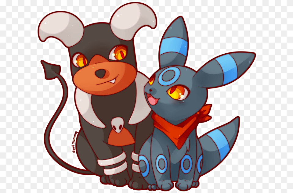 Graphic Library Commission Shiny Umbreon And Houndoom Umbreon And Houndoom Free Transparent Png