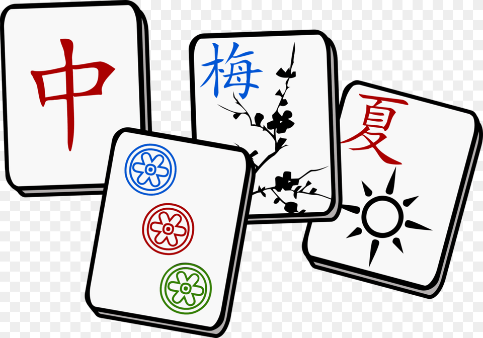 Graphic Library Library Mahjong Art Clipart Vector Mah Jongg Tiles, Text, Symbol, Cross Png Image