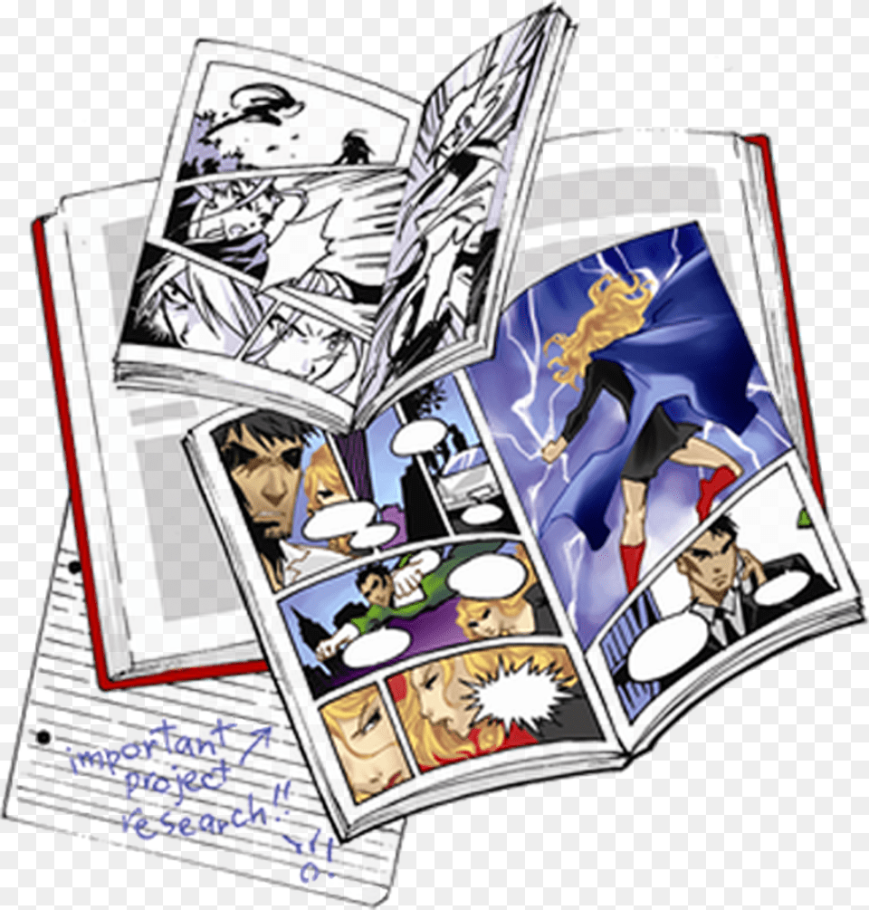 Graphic Novel Clipart, Book, Comics, Publication, Person Png Image